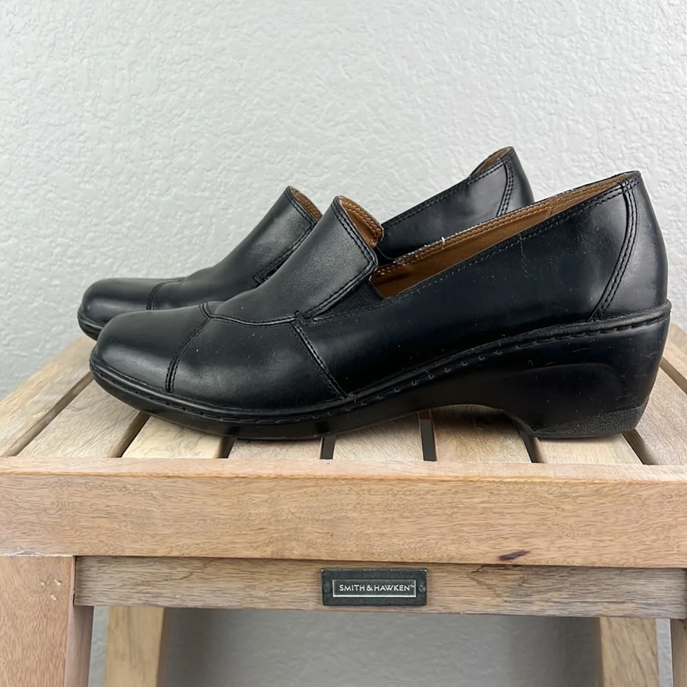 Croft & Barrow Leather Slip On Loafers Black Size 9 - Picture 6 of 9